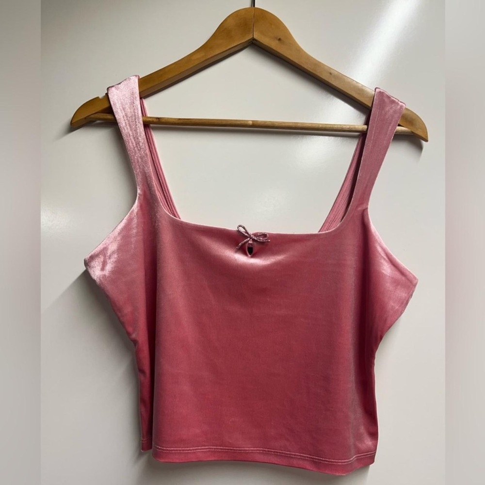 Wild Fable Pink Tank Top with Bow Detail